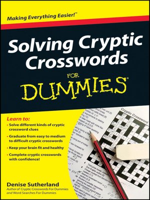 cover image of Solving Cryptic Crosswords For Dummies